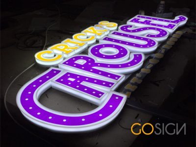 Jasa Pembuatan Neon Box Huruf Timbul